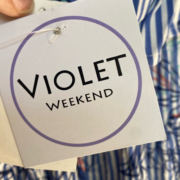 Violet Weekend Dress Tiered with Bell Sleeves Floral print design NWT size Small - Picture 8 of 9